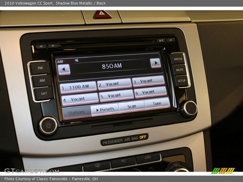 Shadow Blue Metallic / Black 2010 Volkswagen CC Sport