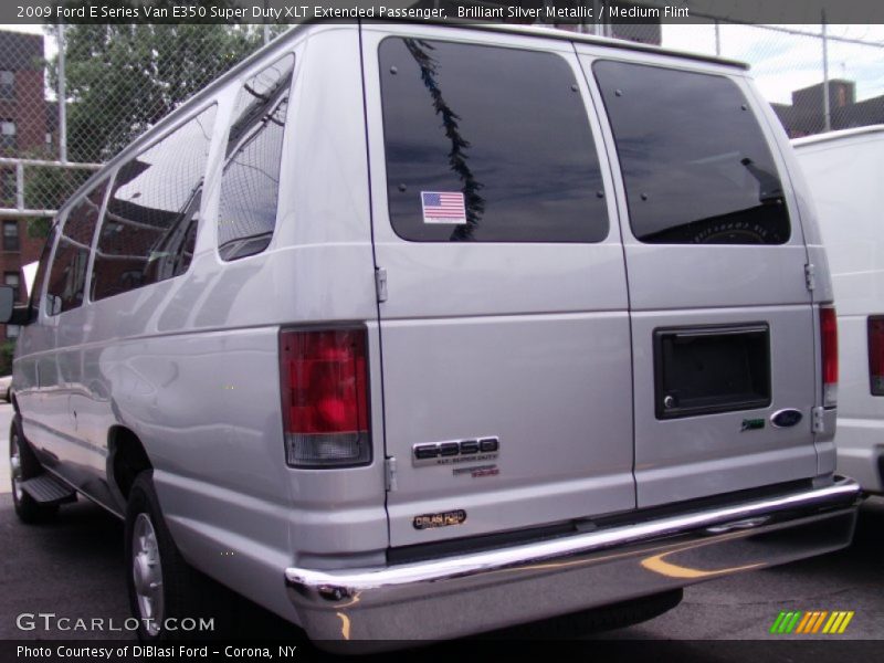 Brilliant Silver Metallic / Medium Flint 2009 Ford E Series Van E350 Super Duty XLT Extended Passenger