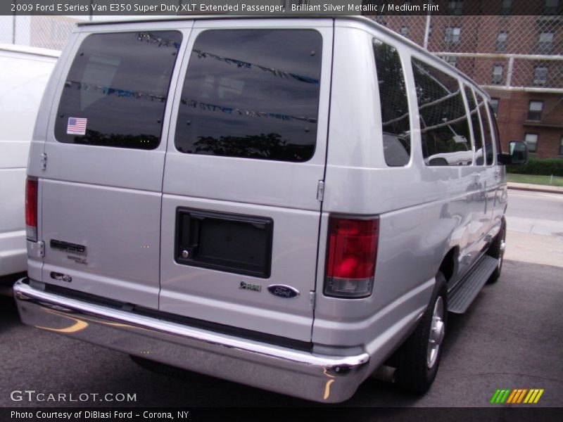 Brilliant Silver Metallic / Medium Flint 2009 Ford E Series Van E350 Super Duty XLT Extended Passenger