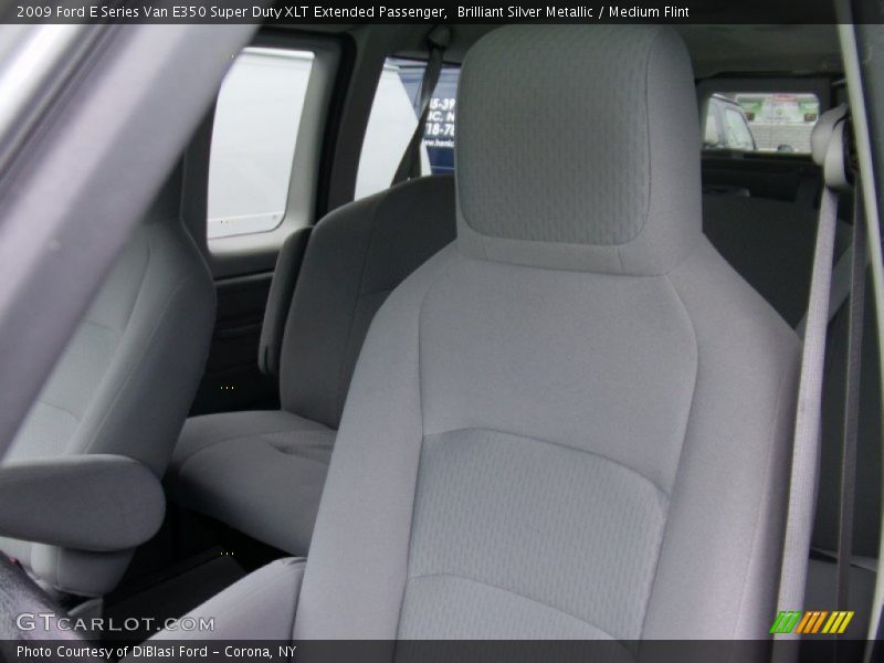 Brilliant Silver Metallic / Medium Flint 2009 Ford E Series Van E350 Super Duty XLT Extended Passenger