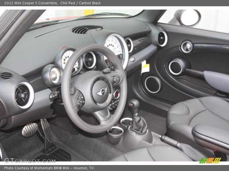  2012 Cooper S Convertible Carbon Black Interior