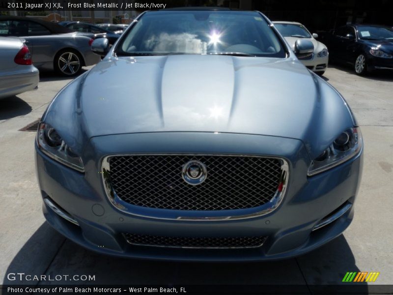 Frost Blue Metallic / Jet Black/Ivory 2011 Jaguar XJ XJL