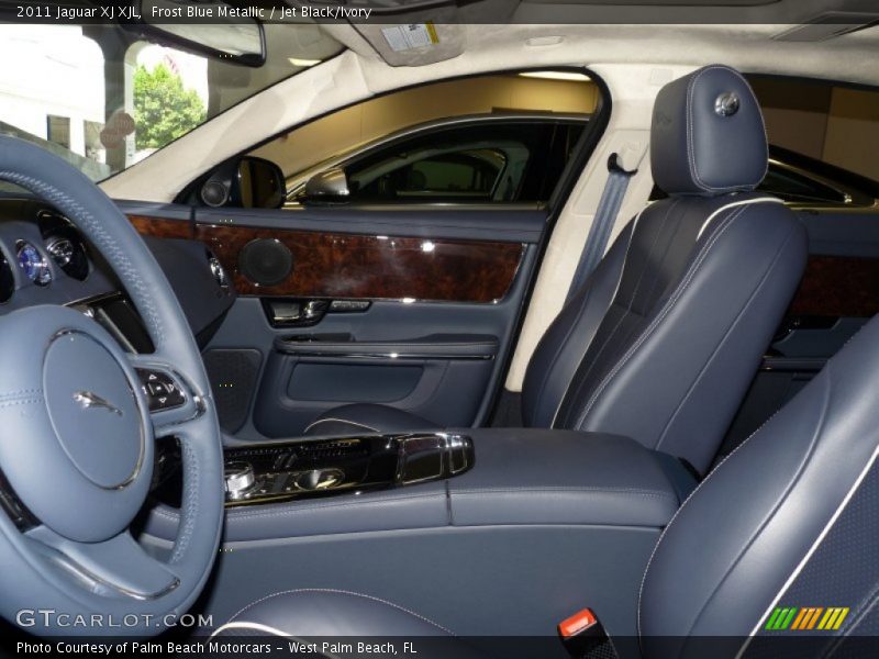 Frost Blue Metallic / Jet Black/Ivory 2011 Jaguar XJ XJL