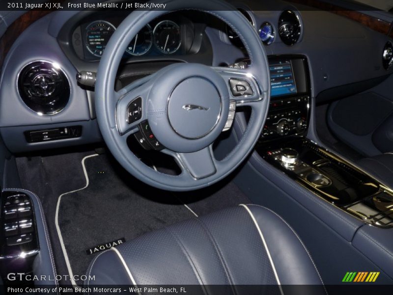 Frost Blue Metallic / Jet Black/Ivory 2011 Jaguar XJ XJL