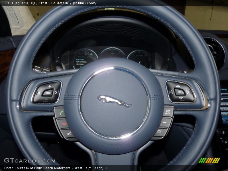 Frost Blue Metallic / Jet Black/Ivory 2011 Jaguar XJ XJL
