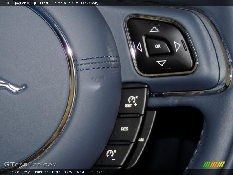 Frost Blue Metallic / Jet Black/Ivory 2011 Jaguar XJ XJL