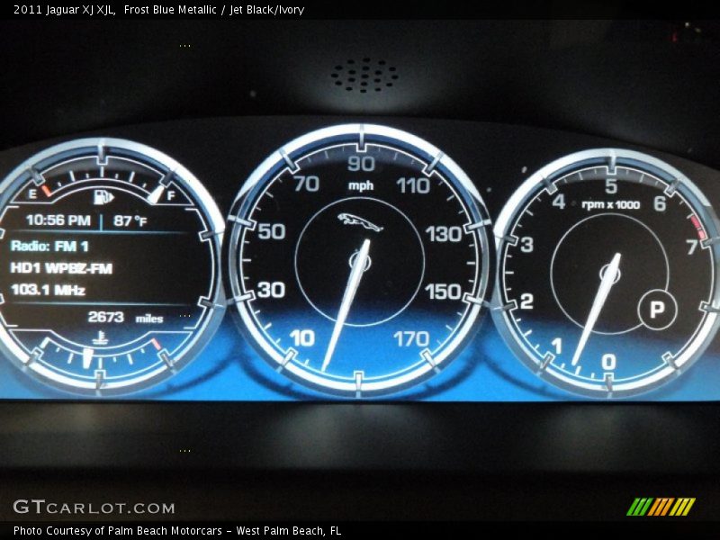 Frost Blue Metallic / Jet Black/Ivory 2011 Jaguar XJ XJL