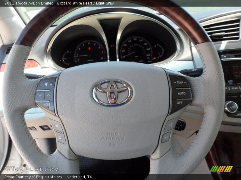 Blizzard White Pearl / Light Gray 2011 Toyota Avalon Limited