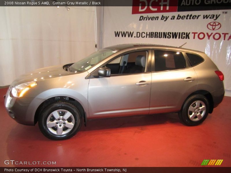 Gotham Gray Metallic / Black 2008 Nissan Rogue S AWD