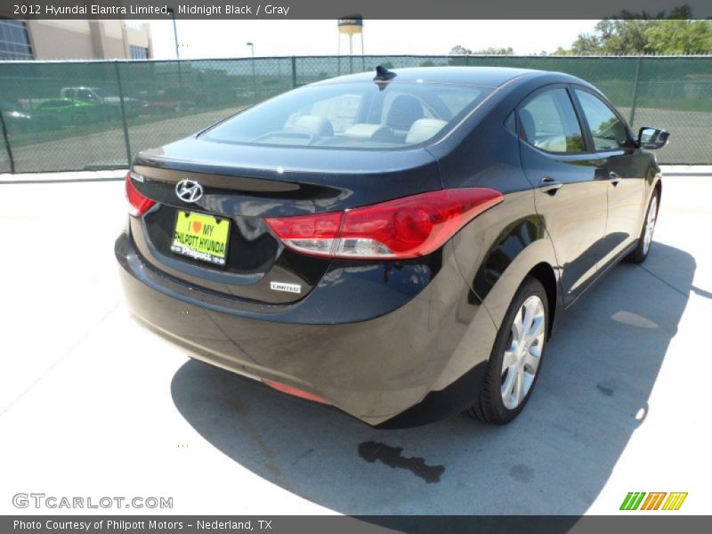 Midnight Black / Gray 2012 Hyundai Elantra Limited