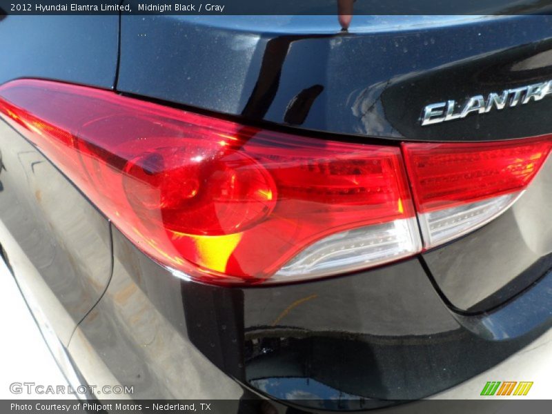Midnight Black / Gray 2012 Hyundai Elantra Limited