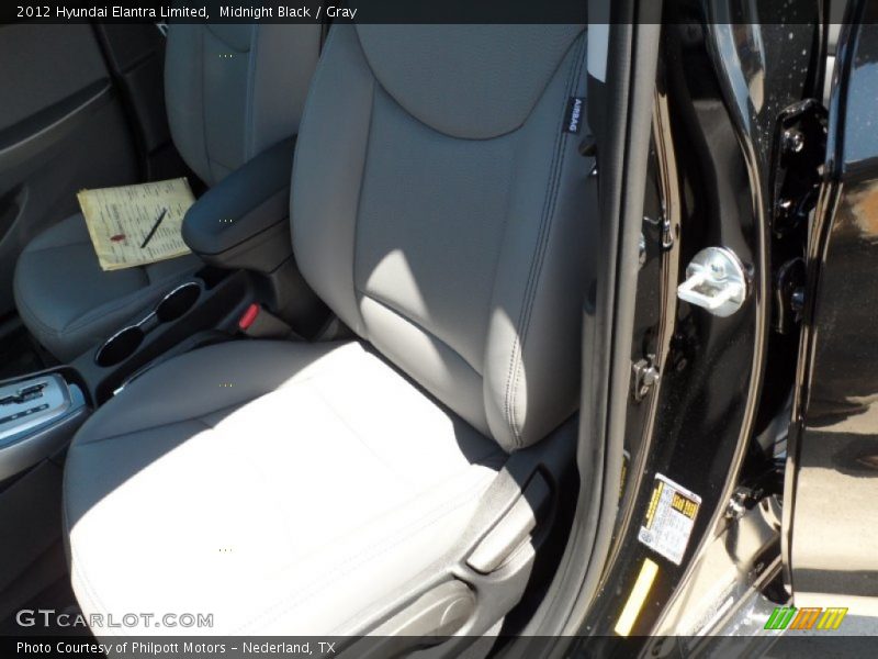 Midnight Black / Gray 2012 Hyundai Elantra Limited