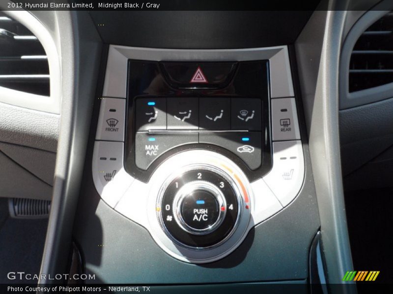 Controls of 2012 Elantra Limited