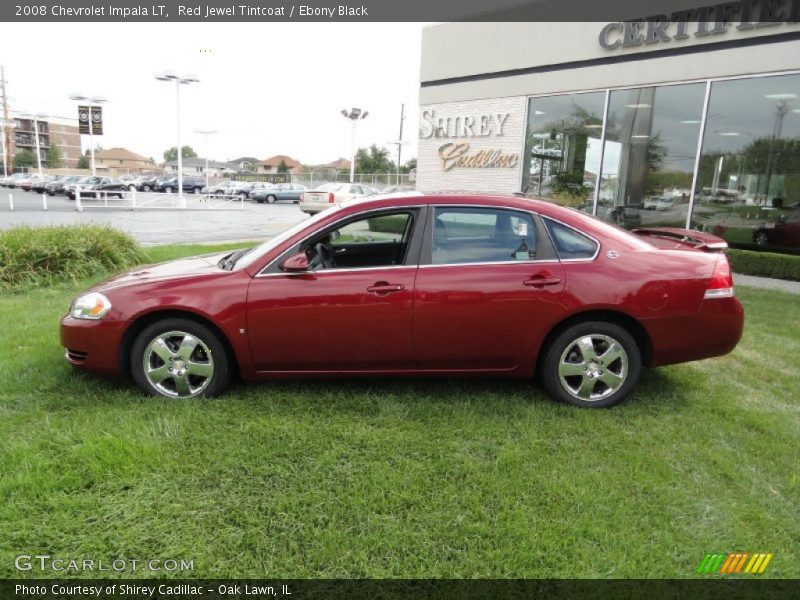 Red Jewel Tintcoat / Ebony Black 2008 Chevrolet Impala LT