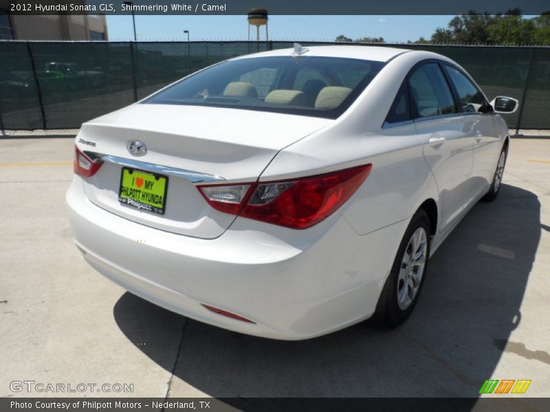 Shimmering White / Camel 2012 Hyundai Sonata GLS