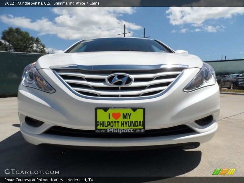 Shimmering White / Camel 2012 Hyundai Sonata GLS