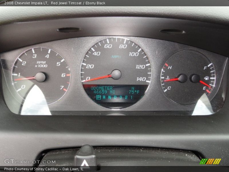 Red Jewel Tintcoat / Ebony Black 2008 Chevrolet Impala LT
