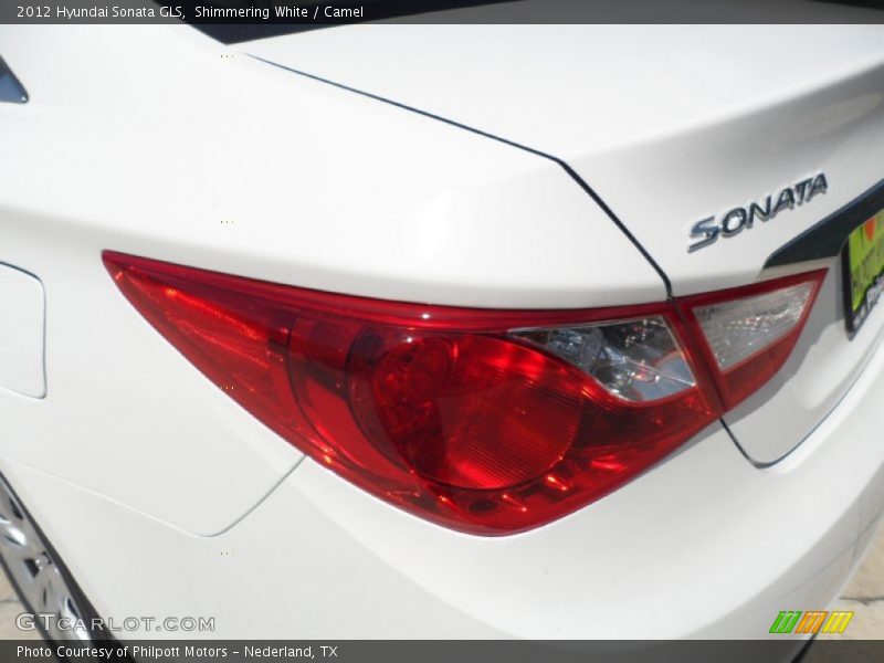 Shimmering White / Camel 2012 Hyundai Sonata GLS