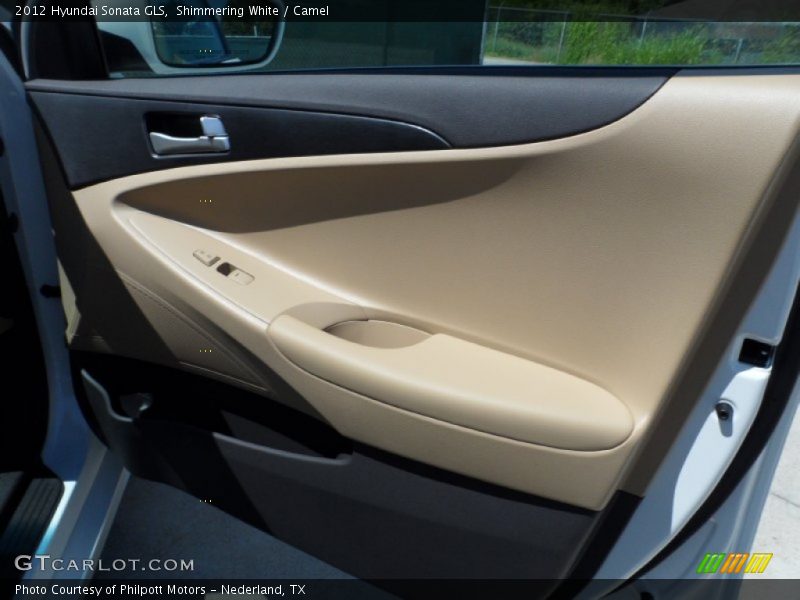 Shimmering White / Camel 2012 Hyundai Sonata GLS