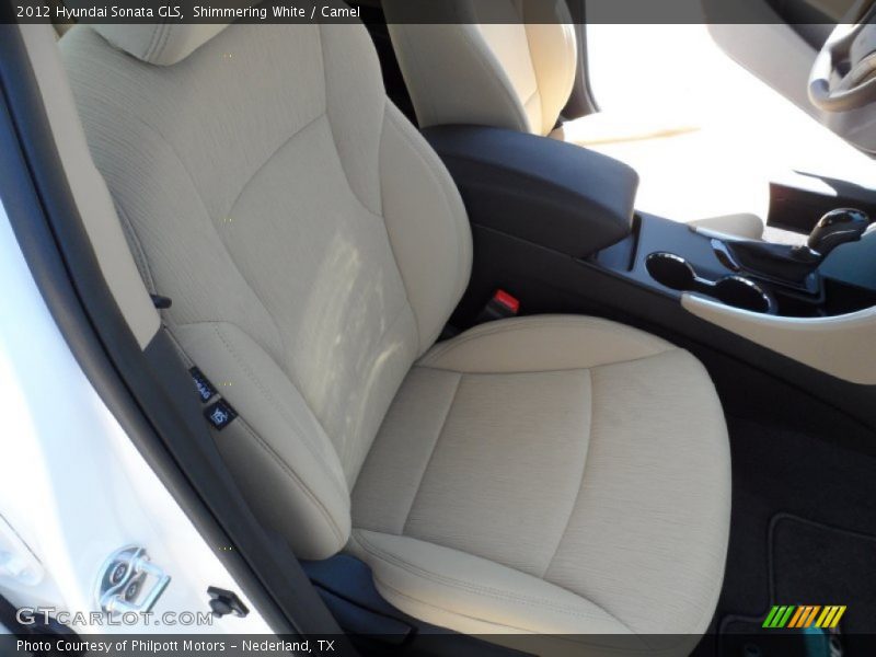 Shimmering White / Camel 2012 Hyundai Sonata GLS