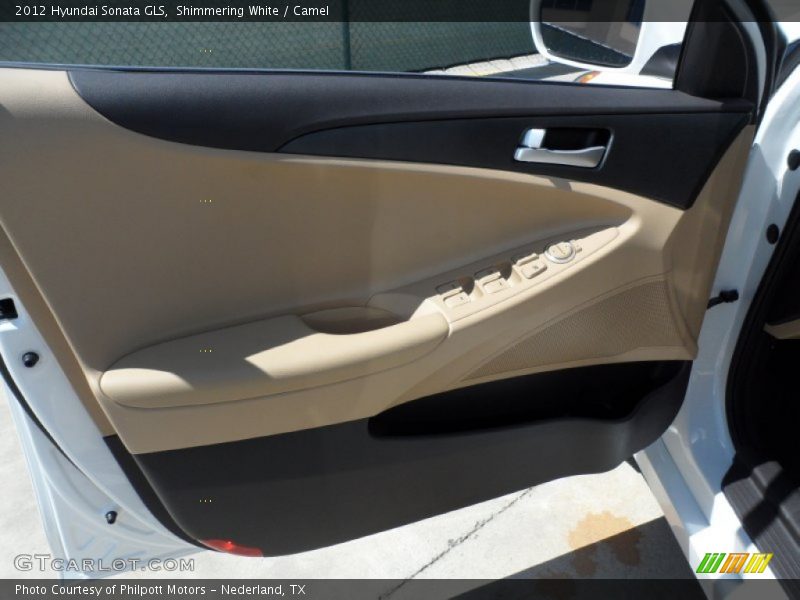 Shimmering White / Camel 2012 Hyundai Sonata GLS