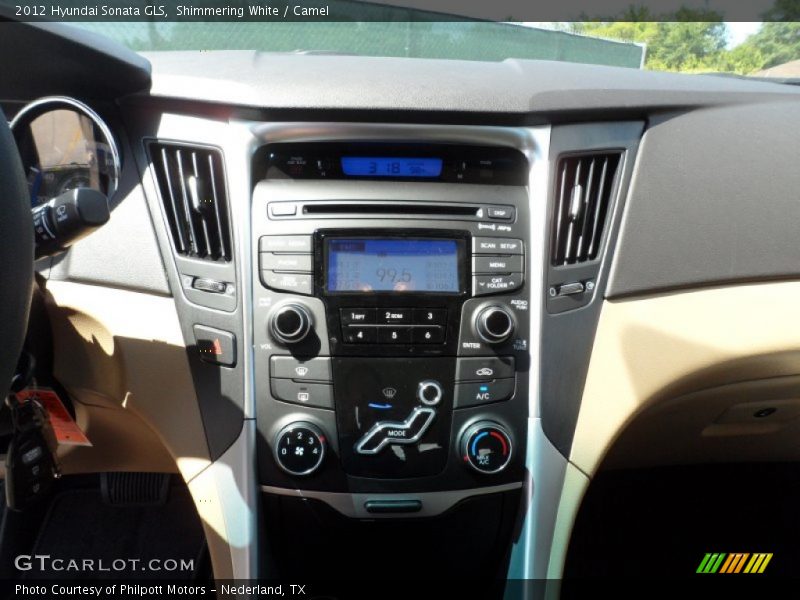 Shimmering White / Camel 2012 Hyundai Sonata GLS