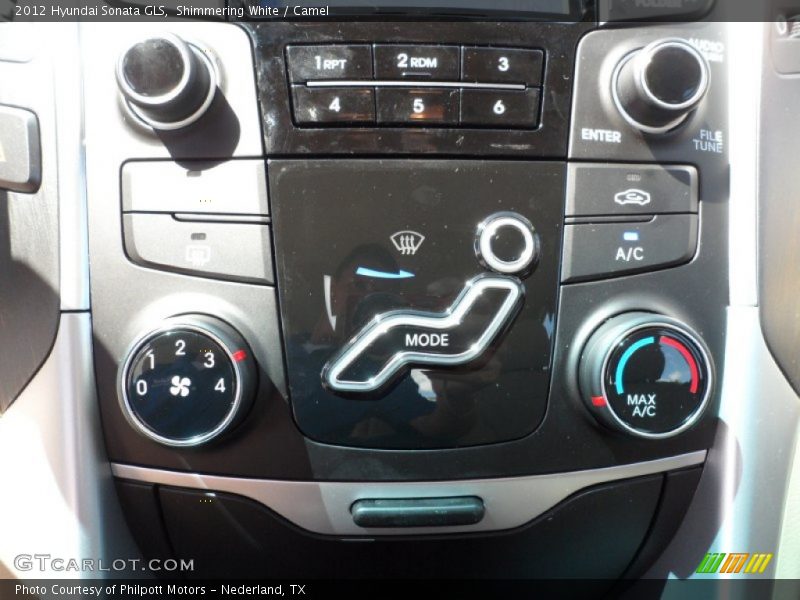 Shimmering White / Camel 2012 Hyundai Sonata GLS