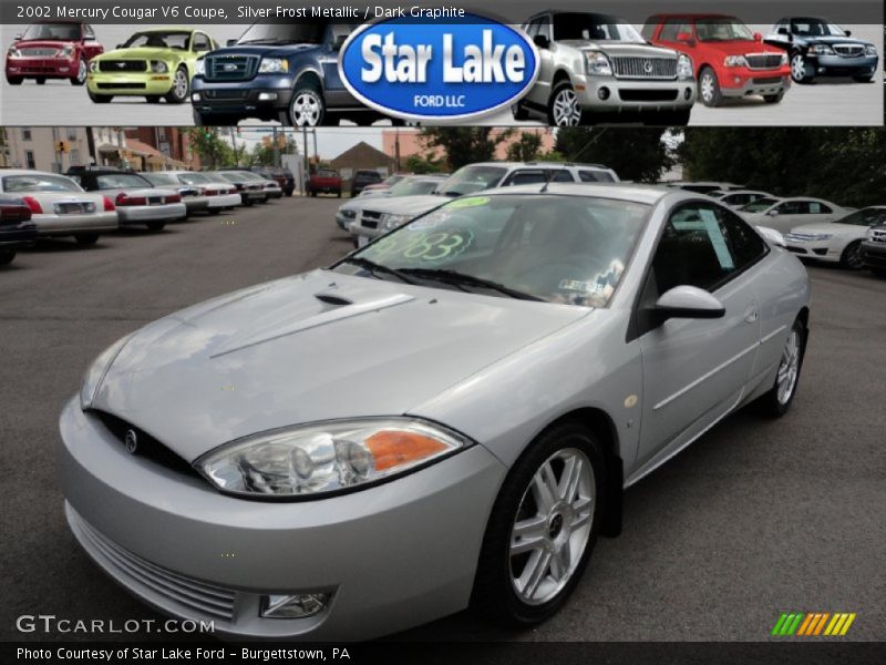 Silver Frost Metallic / Dark Graphite 2002 Mercury Cougar V6 Coupe