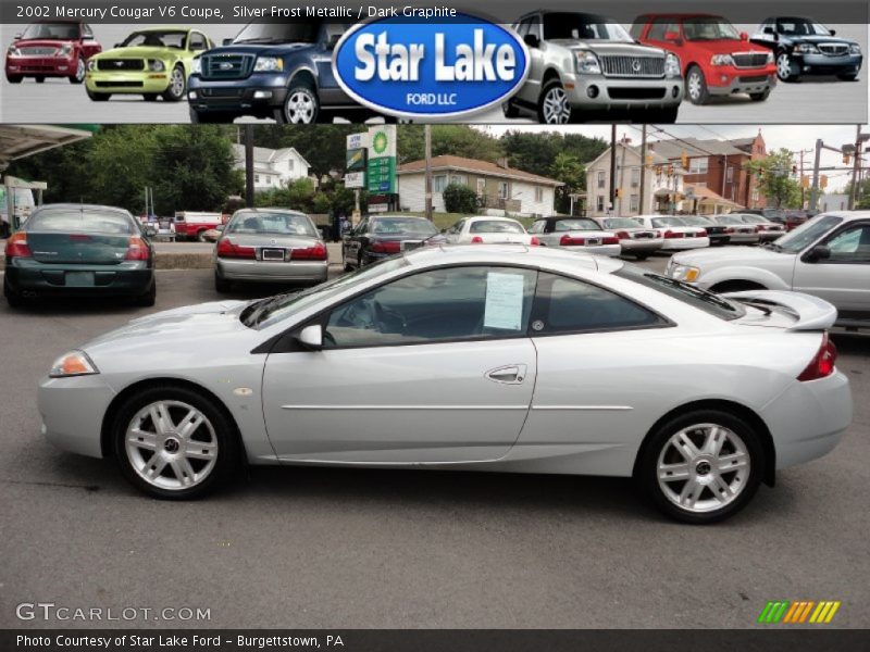 Silver Frost Metallic / Dark Graphite 2002 Mercury Cougar V6 Coupe