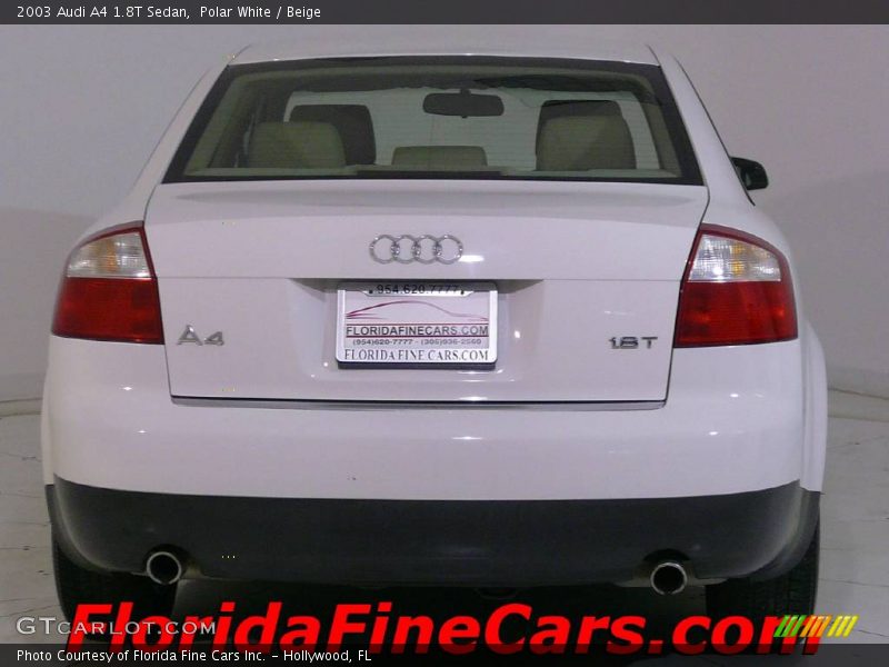 Polar White / Beige 2003 Audi A4 1.8T Sedan