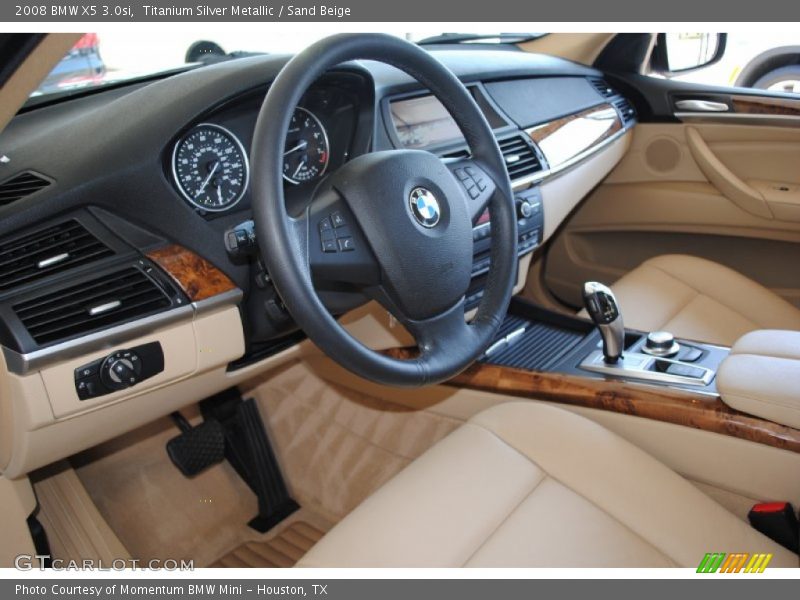 Titanium Silver Metallic / Sand Beige 2008 BMW X5 3.0si