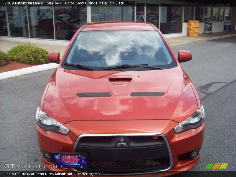 Rotor Glow Orange Metallic / Black 2009 Mitsubishi Lancer RALLIART