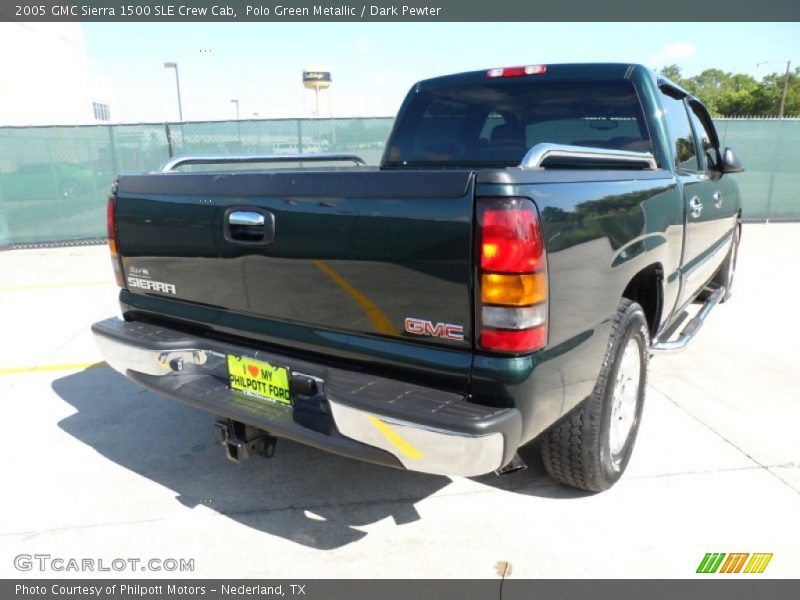 Polo Green Metallic / Dark Pewter 2005 GMC Sierra 1500 SLE Crew Cab