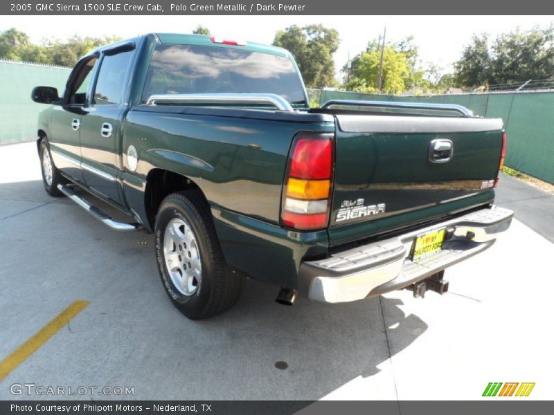 Polo Green Metallic / Dark Pewter 2005 GMC Sierra 1500 SLE Crew Cab