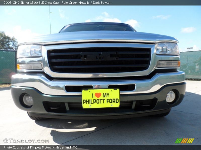 Polo Green Metallic / Dark Pewter 2005 GMC Sierra 1500 SLE Crew Cab