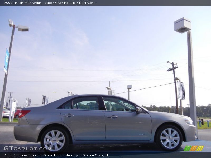 Vapor Silver Metallic / Light Stone 2009 Lincoln MKZ Sedan