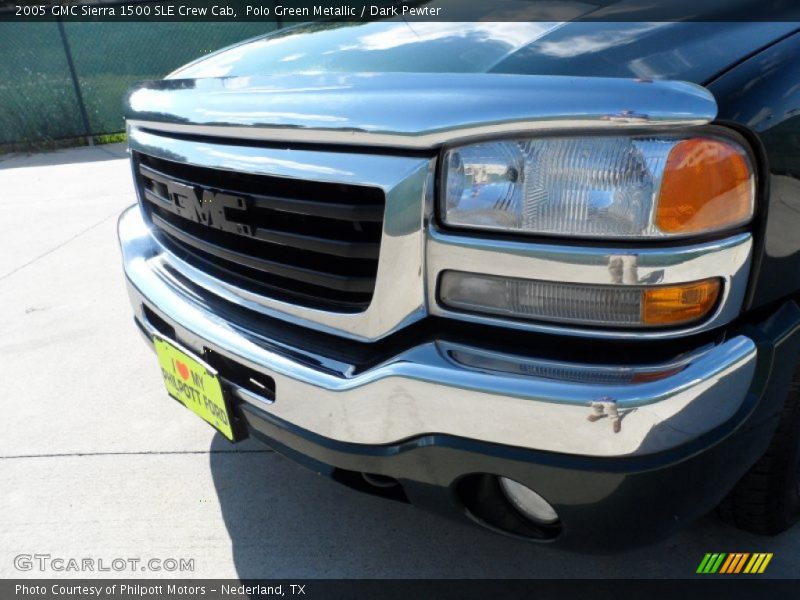 Polo Green Metallic / Dark Pewter 2005 GMC Sierra 1500 SLE Crew Cab