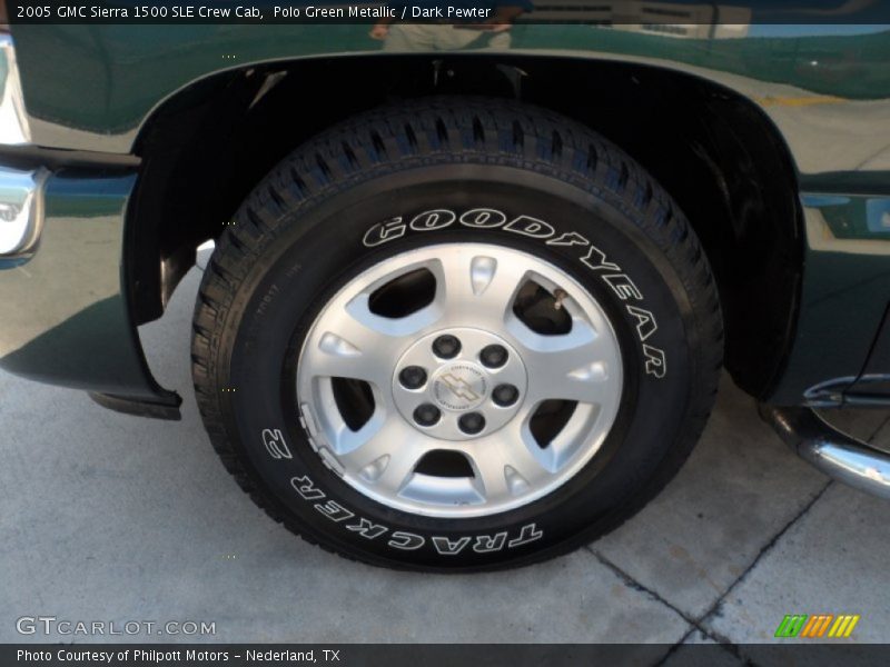 Polo Green Metallic / Dark Pewter 2005 GMC Sierra 1500 SLE Crew Cab