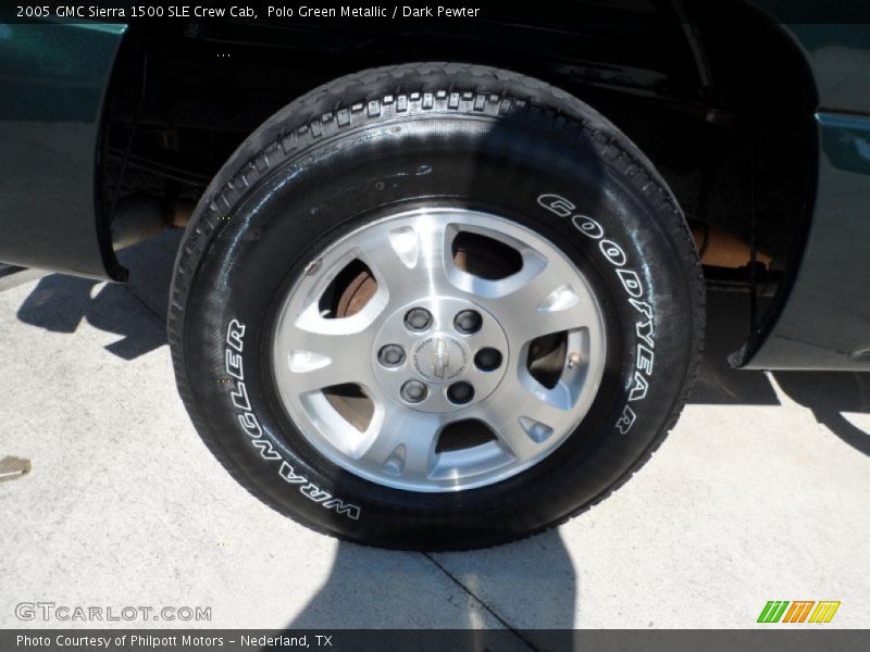 Polo Green Metallic / Dark Pewter 2005 GMC Sierra 1500 SLE Crew Cab