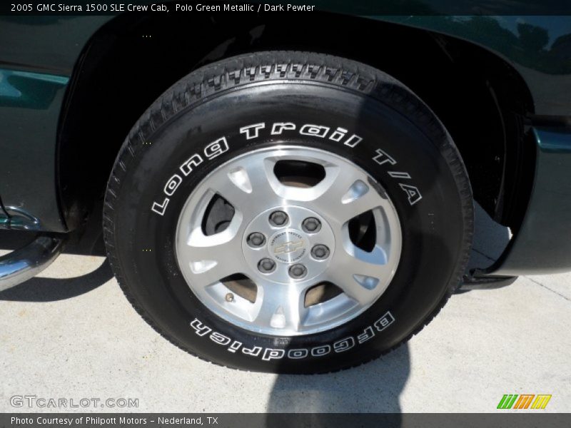 Polo Green Metallic / Dark Pewter 2005 GMC Sierra 1500 SLE Crew Cab