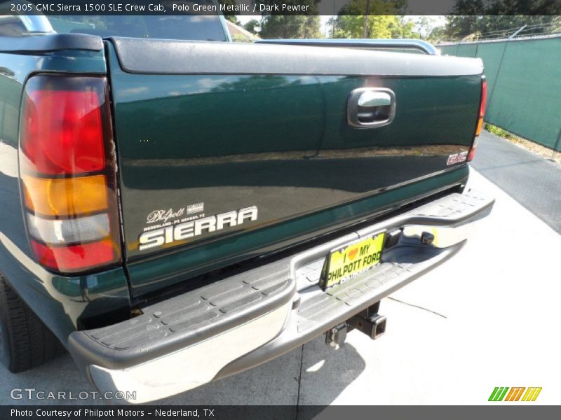 Polo Green Metallic / Dark Pewter 2005 GMC Sierra 1500 SLE Crew Cab