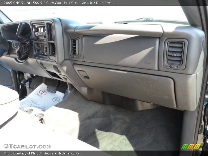 Polo Green Metallic / Dark Pewter 2005 GMC Sierra 1500 SLE Crew Cab