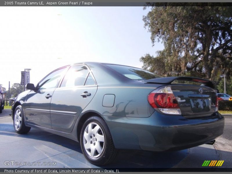 Aspen Green Pearl / Taupe 2005 Toyota Camry LE