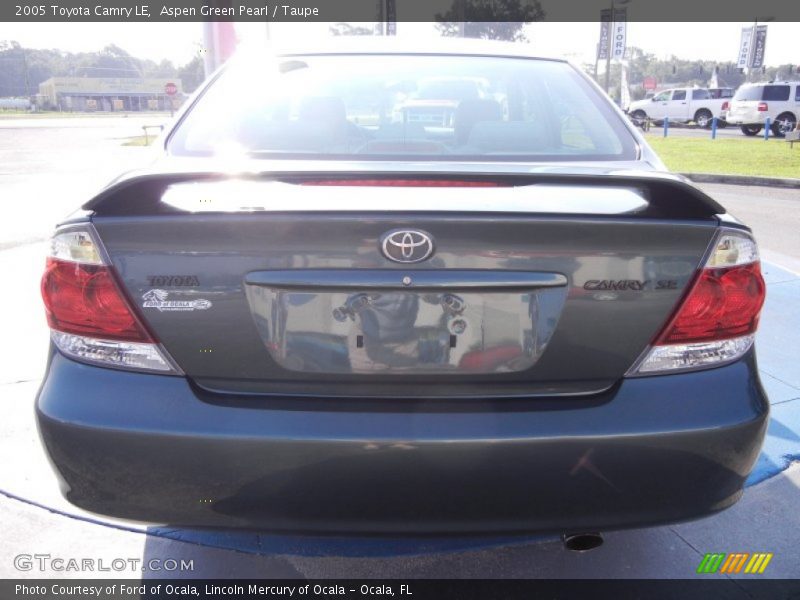 Aspen Green Pearl / Taupe 2005 Toyota Camry LE