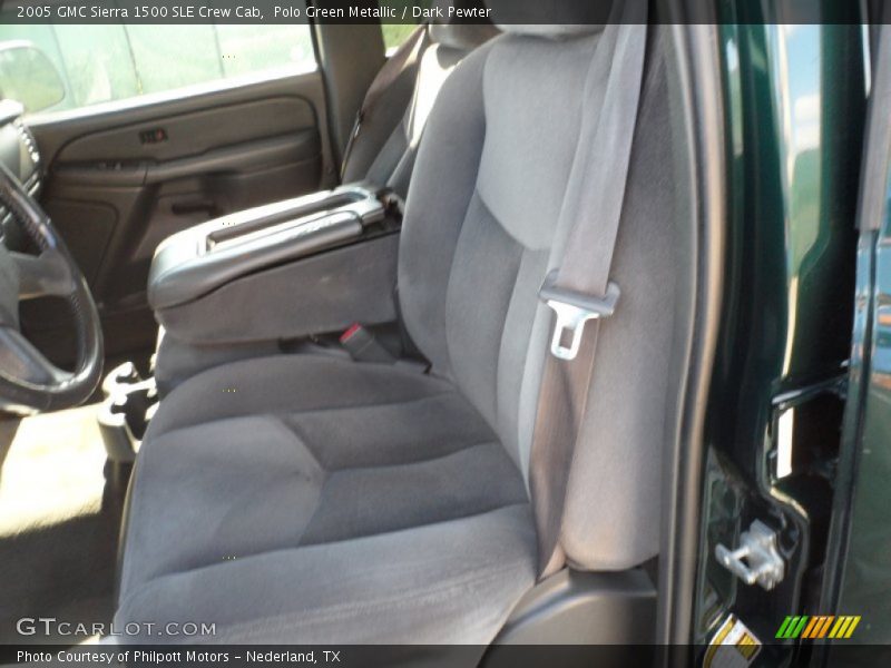 Polo Green Metallic / Dark Pewter 2005 GMC Sierra 1500 SLE Crew Cab