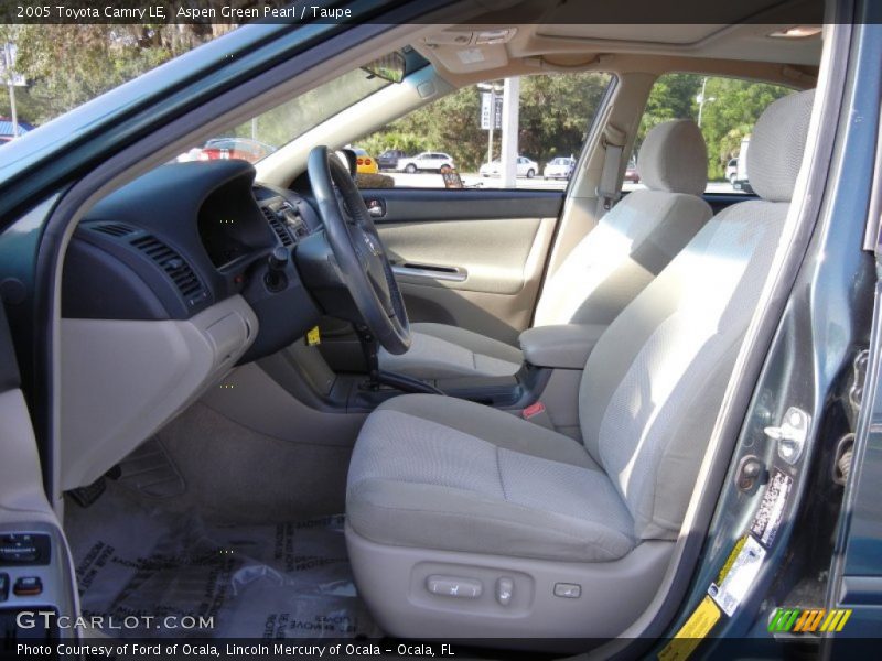 Aspen Green Pearl / Taupe 2005 Toyota Camry LE
