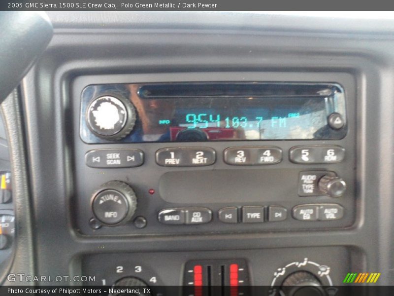 Polo Green Metallic / Dark Pewter 2005 GMC Sierra 1500 SLE Crew Cab