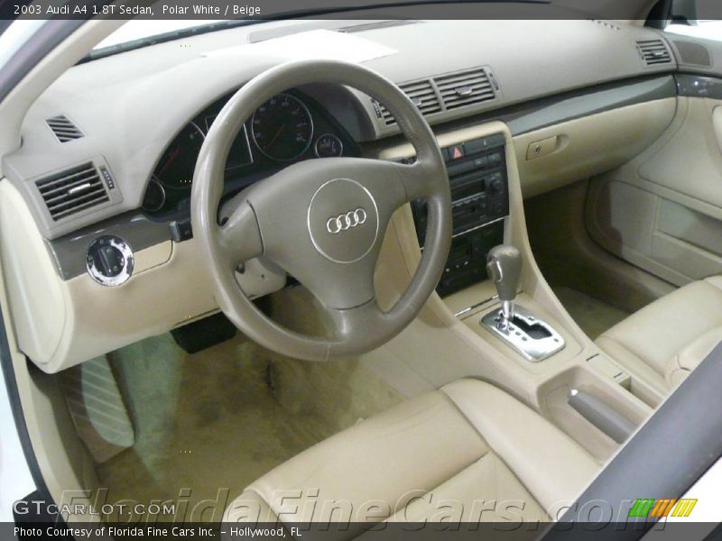 Polar White / Beige 2003 Audi A4 1.8T Sedan