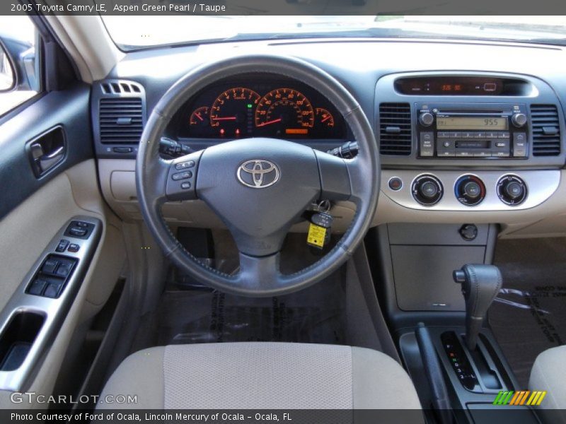 Aspen Green Pearl / Taupe 2005 Toyota Camry LE