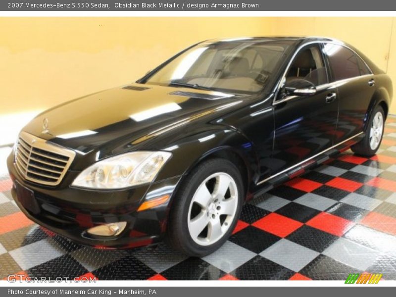 Obsidian Black Metallic / designo Armagnac Brown 2007 Mercedes-Benz S 550 Sedan